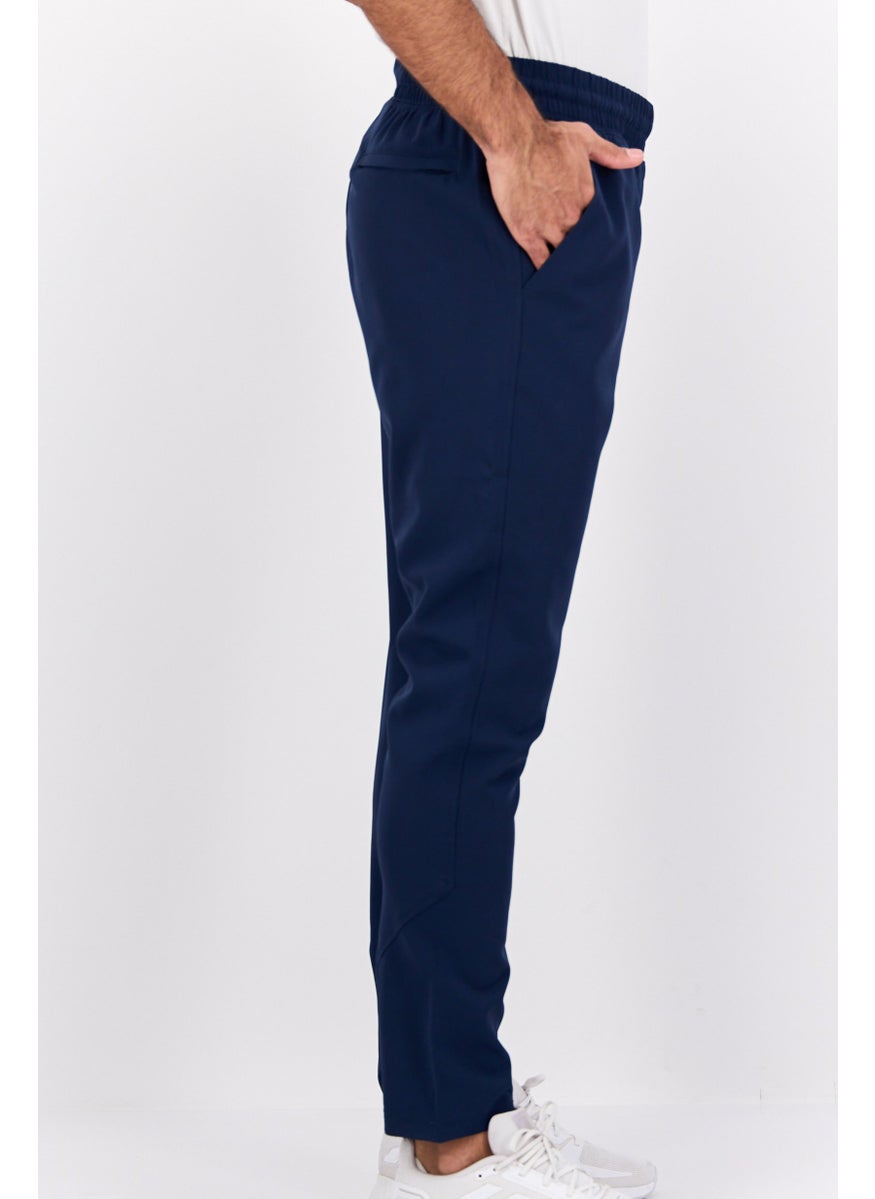 Men Slim Fit Solid Sweatpants, Navy Blue - pzsku/Z743C045136E93C17442DZ/45/_/1737643053/77b0844c-c192-4211-92de-e2d9f8e424db