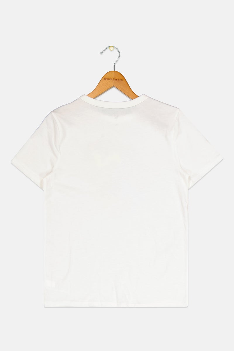 GAP Kids Boy Crew Neck Short Sleeve Graphic Print T-Shirt, White - Image 2