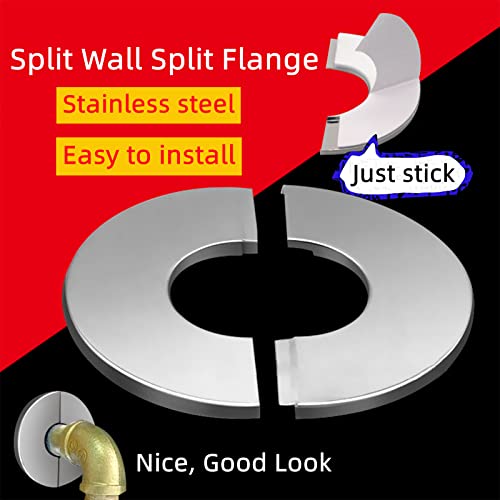 Tsnamay Wall Split Flange, Stainless Steel Round Escutcheon Plate for 2"/51mm Diameter Pipe, Pack of 2 - Image 3