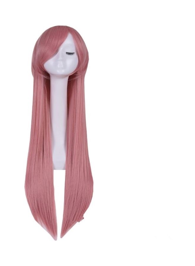 NIBEMINENT Straight Long Cosplay Hair Wig Pink - Image 1