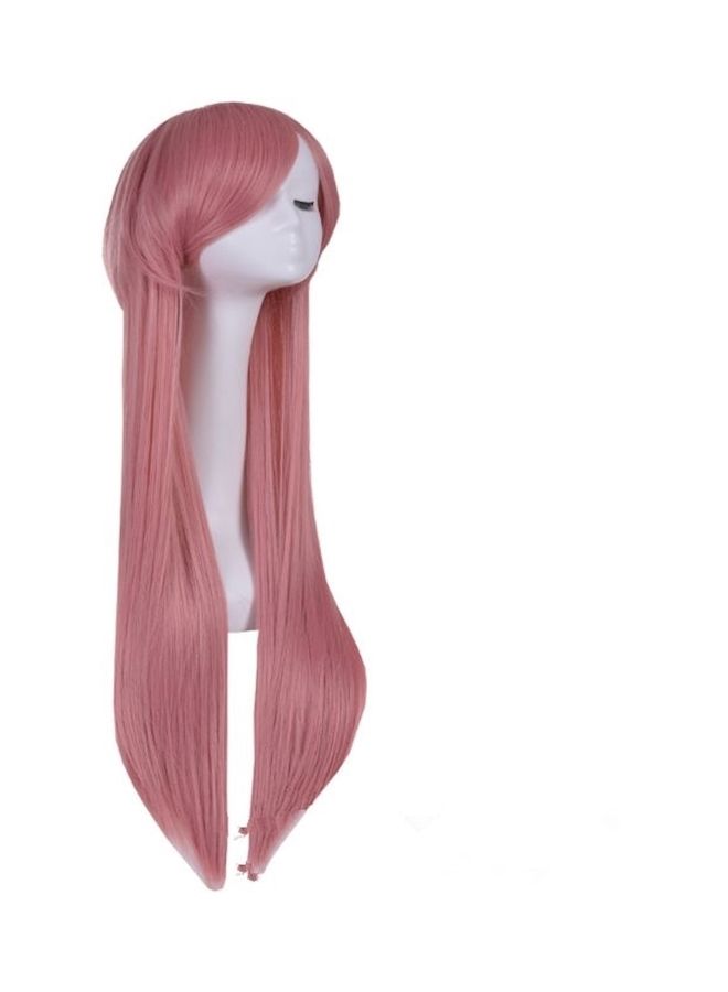 NIBEMINENT Straight Long Cosplay Hair Wig Pink - Image 2