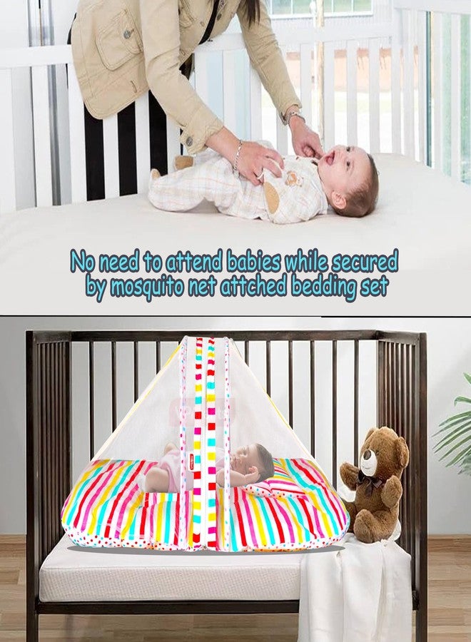 VParents طقم مفروشات أطفال من VParents مع ناموسية قطنية، بنقشة مخططة (Mite) 110265 - Image 4
