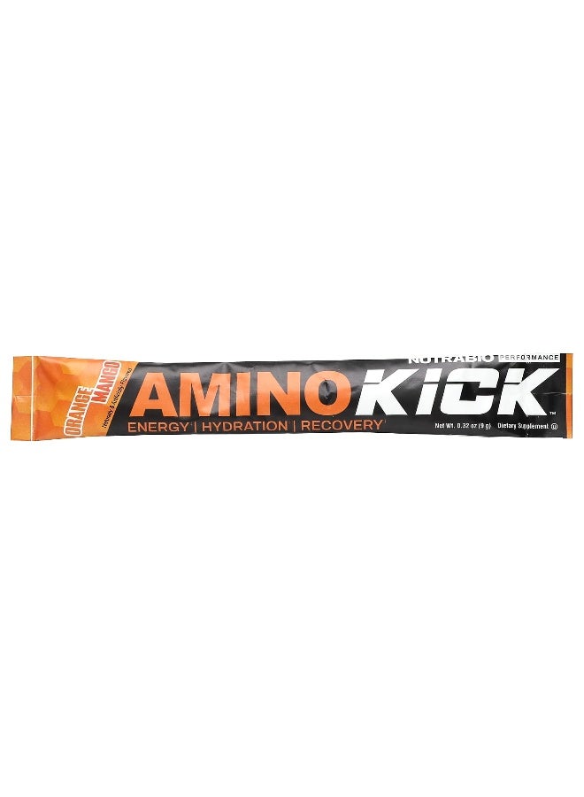 NutraBio NutraBio, Amino Kick, Orange Mango, 1 Stick Pack, 0.32 oz (9 g)  - Image 1