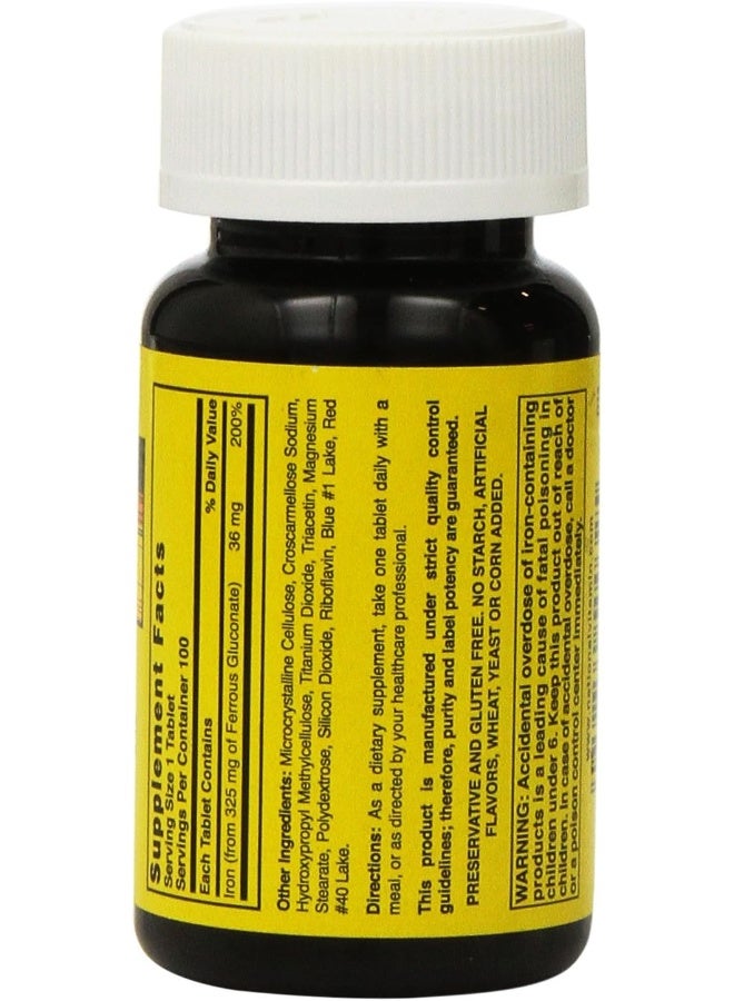 Nature's Blend Ferrous Gluconate Tablets 100 Count Multi - Image 2