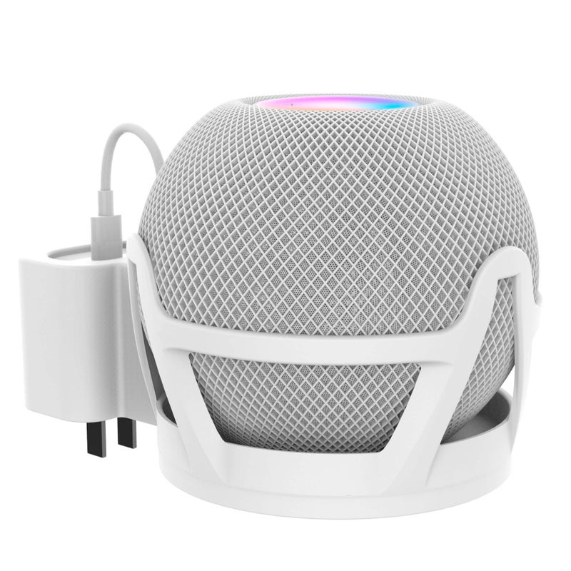 LeongLzt Ouligei Top-Notch Quality Homepod Mini Wall Mount Holder, Homepod Mini Plug Mount with in-Built Cable Management System, No Screws Needed - an Elegant Space Saving Accessory - Image 3