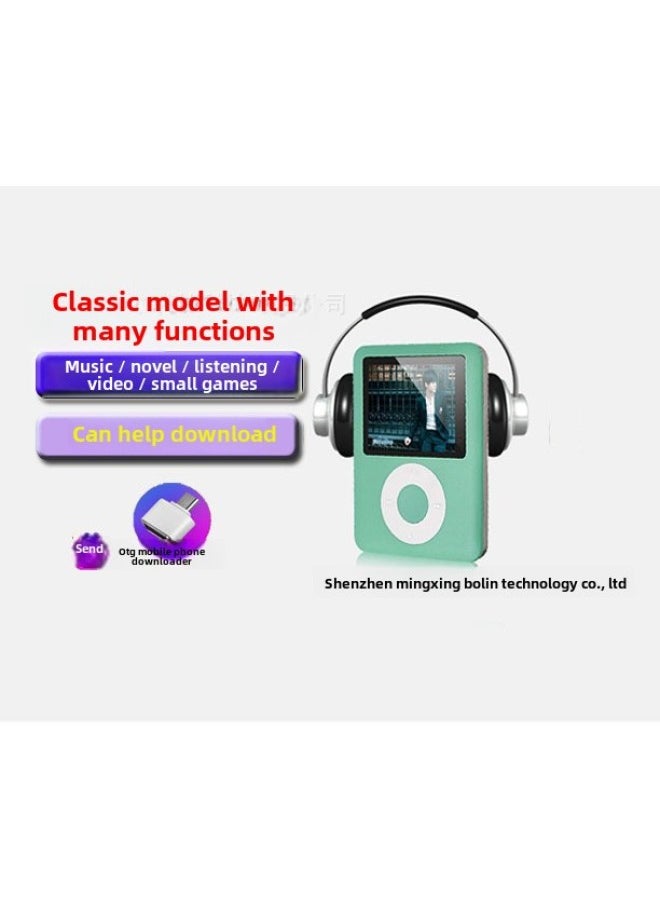 Generic Classic Little Fat Mp4 Mini Walkman Student MP3 Player Gift Multi-language Distribution-Body Color:Blue-Memory Capacity:8GB  - Image 2