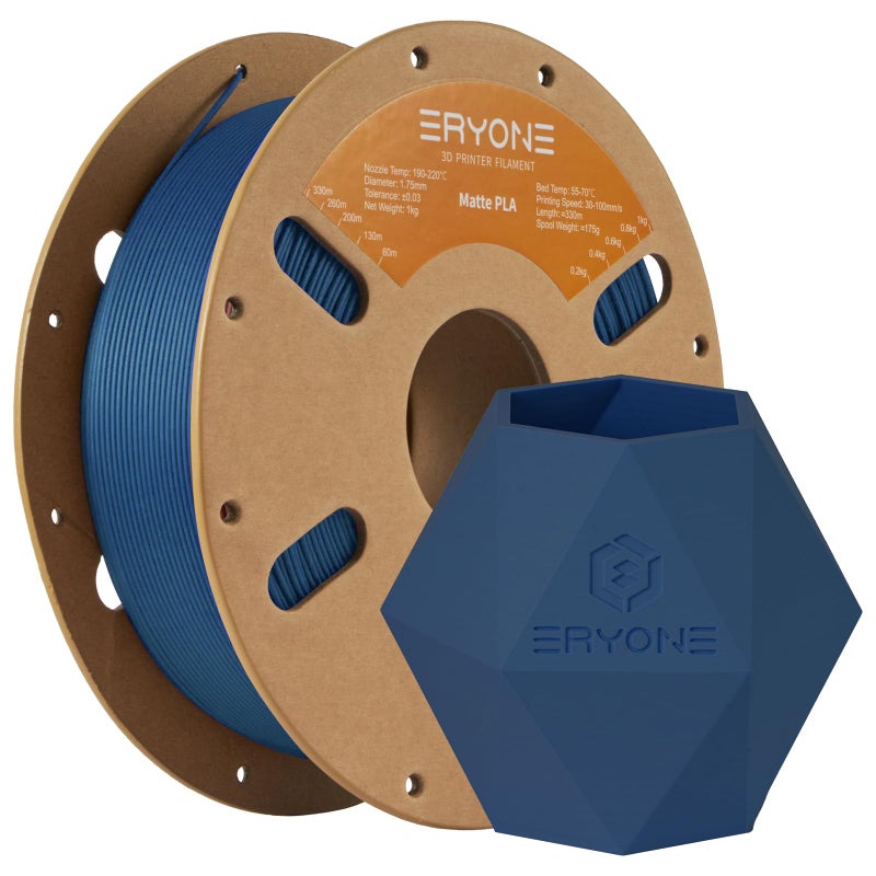 ERYONE Matte PLA Filament for 3D Printer Filament 175mm 003mm 1kg 22LBSSpool Navy Blue