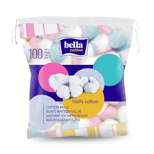 Bella Cotton Cosmetic Balls - 100pcs | Cleansing & Hygiene | Excess Make up Removal Balls | 100% cotton | Daily use | Soft & Skin Friendly - Image 1