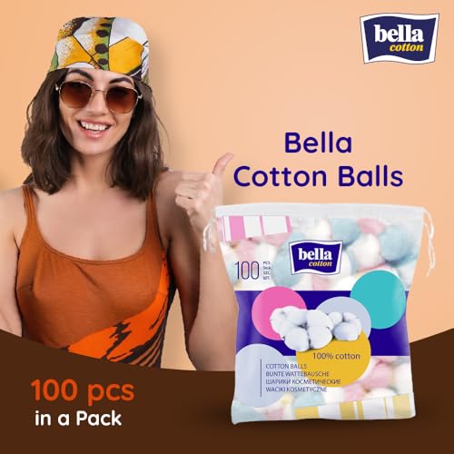 Bella Cotton Cosmetic Balls - 100pcs | Cleansing & Hygiene | Excess Make up Removal Balls | 100% cotton | Daily use | Soft & Skin Friendly - Image 4