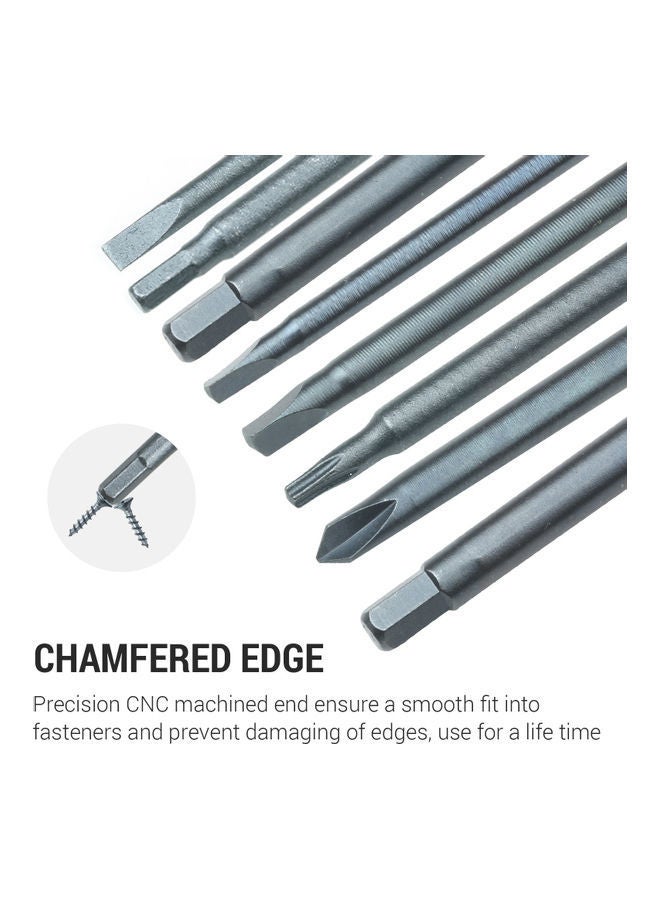 NIBEMINENT 10-Piece Hex Shank Magnetic Screwdriver Bit Set Grey 10 x 2mm - Image 3