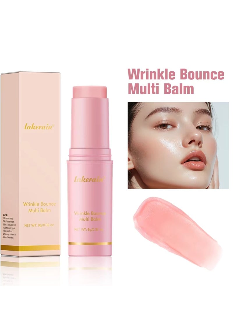 lakerain - Wrinkle Bounce Multi Balm Stick Multi Purpose Balm Stick Long Lasting Moisturizing Anti Aging Anti Wrinkle Eye Neck and Lip Balm Reduce Fine Lines and Wrinkles Hydrating Multi Use Balm 9g - Image 1
