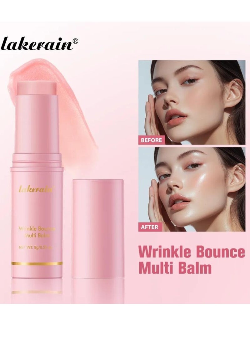 lakerain - Wrinkle Bounce Multi Balm Stick Multi Purpose Balm Stick Long Lasting Moisturizing Anti Aging Anti Wrinkle Eye Neck and Lip Balm Reduce Fine Lines and Wrinkles Hydrating Multi Use Balm 9g - Image 1