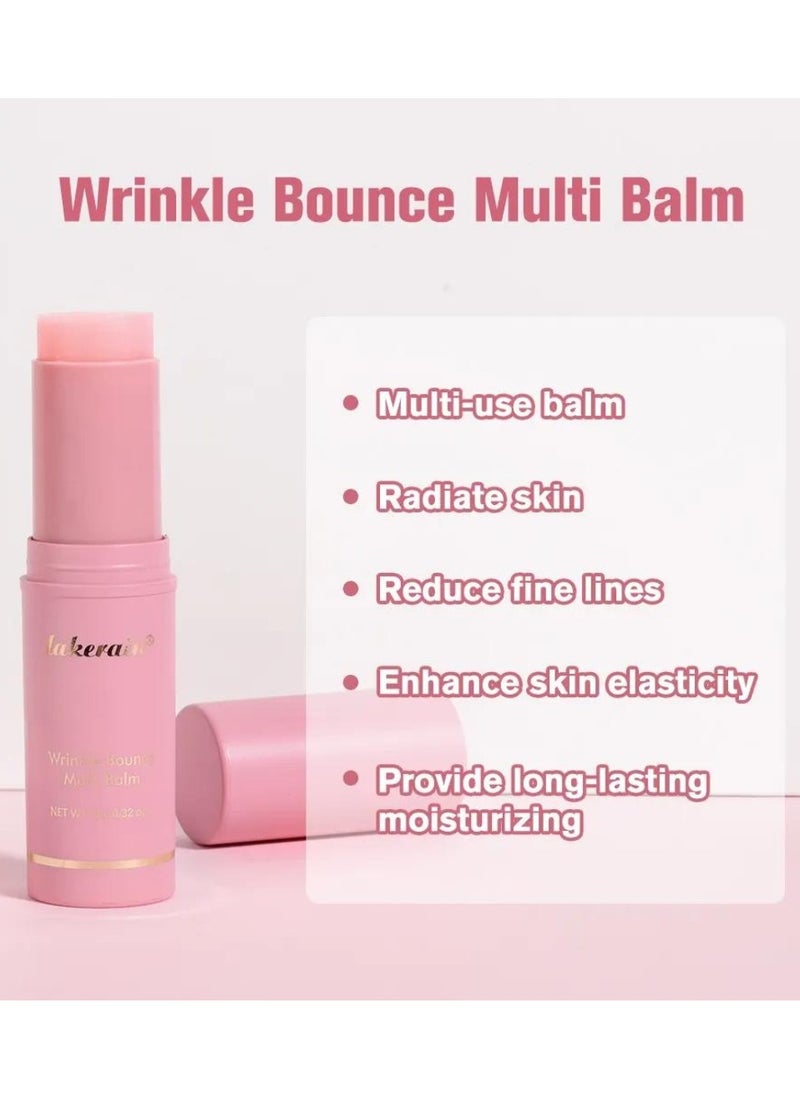 lakerain - Wrinkle Bounce Multi Balm Stick Multi Purpose Balm Stick Long Lasting Moisturizing Anti Aging Anti Wrinkle Eye Neck and Lip Balm Reduce Fine Lines and Wrinkles Hydrating Multi Use Balm 9g - Image 1