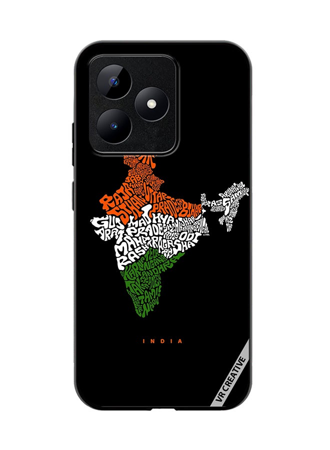 VR CREATIVE Protective Case Cover For Realme C53 India Map With All Indian States Name Design Multicolour - Image 1