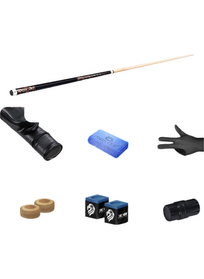 O'MIN Fuhutai Pool Cue, Big Head Black 8 Ball Cue, Chinese 8-Ball Detachable Billiard Cue, American 16-Color 9-Ball Cue - Image 2