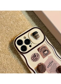 Home Clearance Sale Korean Cute 3D Coffee Push-Pull Camera Protection Phone Case For iPhone 14 /15 Plus Soft Cover  - Image 2