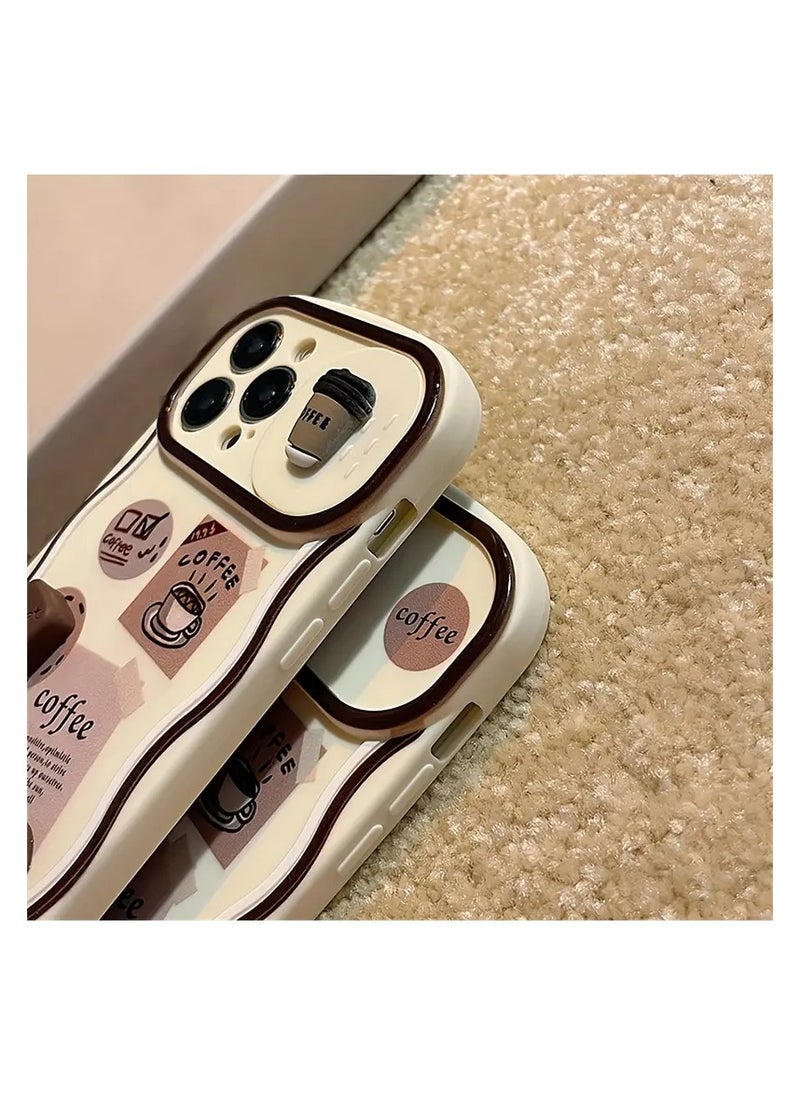 Home Clearance Sale Korean Cute 3D Coffee Push-Pull Camera Protection Phone Case For iPhone 14 /15 Plus Soft Cover  - Image 4