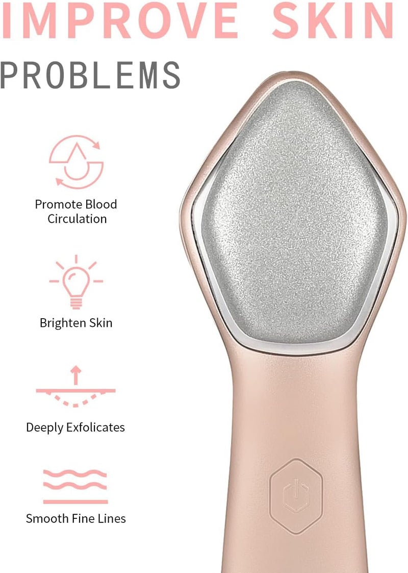 NEWDERMO Microdermabrasion Machine Pro, Large Diamond Electric Microdermabrasion Wand Tool With Red Light Therapy & 3 Levels Frequency for Face Body Exfoliate Skin Care - Image 3