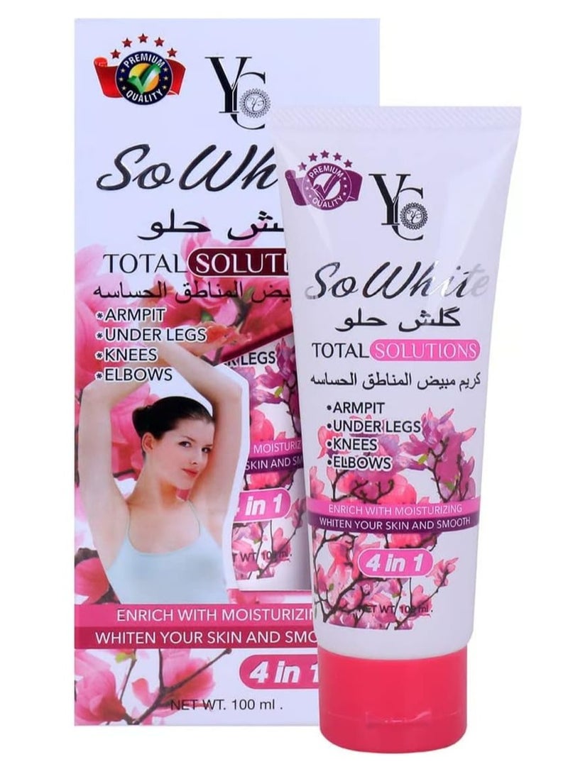 واي سي كريم تبييض 4 في 1 من سو وايت توتال سوليوشنز 100 مل - Image 1