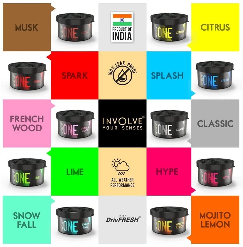 Involve Your Senses One Mojito Lemon Car Perfume,Strong Fiber Air Freshener to Freshen'up Your Car - IONE10-40g | Car accessories interior| Long lasting fragrance | car fresheners - Image 2