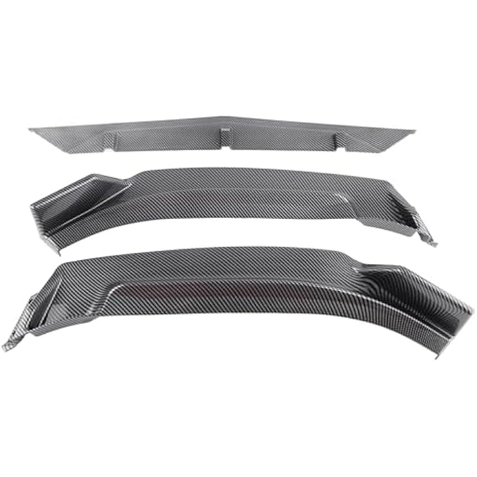 Dpofirs Carbon Fiber Style Front Bumper Lip Spoiler Fit for MAZDA 3 Axela 2014-2019, High Strength and Aggressive Look, Improves Grip and Stability for Car Enthusiasts, ABS Material Carbon Fiber - Image 2
