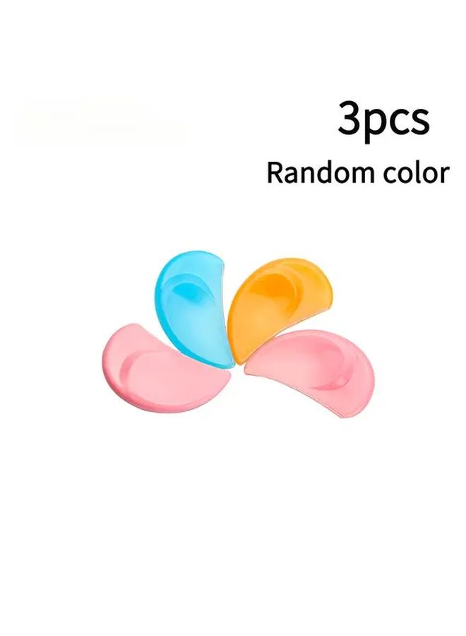 3 Pieces White Curved Stainless Steel Nail File Professional Half Moon Manicure Pedicure - Image 5