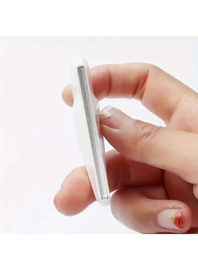 3 Pieces White Curved Stainless Steel Nail File Professional Half Moon Manicure Pedicure - Image 3
