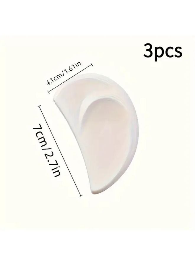 3 Pieces White Curved Stainless Steel Nail File Professional Half Moon Manicure Pedicure - Image 4