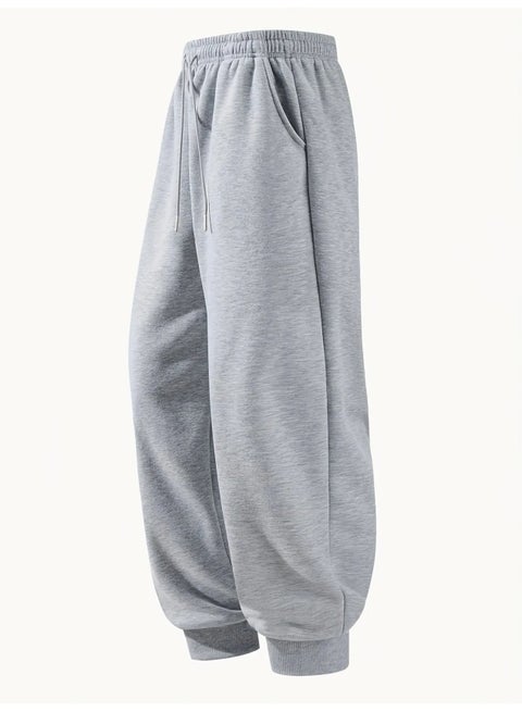 Men's Solid Color Sports Pants Loose American Casual Pants