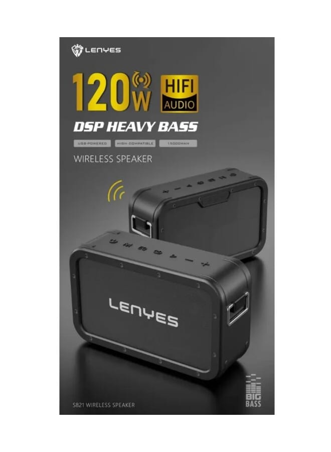 Lenyes DSF Heavy bass Wireless Speaker 120W HIFI Audio Black - Image 2