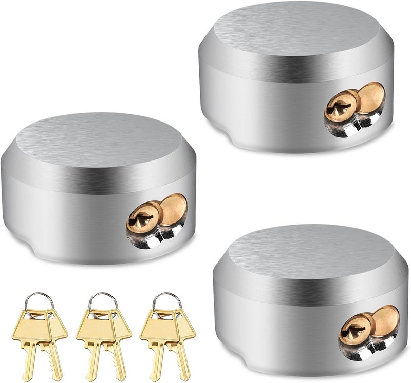 3 BUZZLETT Triple Pack of Heavy Duty Hidden Shackle Padlocks Keyed Alike - Industrial Security for Outdoor Storage - Image 1