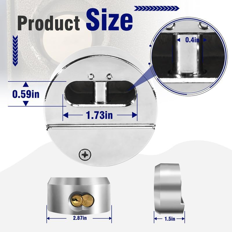 3 BUZZLETT Triple Pack of Heavy Duty Hidden Shackle Padlocks Keyed Alike - Industrial Security for Outdoor Storage - Image 3
