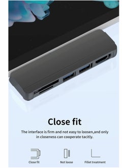 Arabest محور لمحطة الإرساء Surface Pro 4/Pro 5/Pro 6 محول USB 3.0x2، قارئ بطاقة الذاكرة SD TF Micro، منفذ HDMI 4K مايكروسوفت 6/5/4 (أسود)  - Image 5