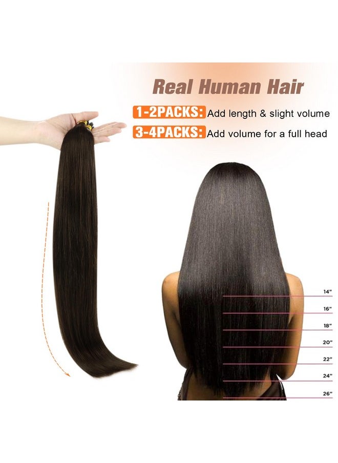 Sunny Hair Sunny I Tip Hair Extensions Dark Brown 80S I Tip Hair Extensions Human Hair Dark Brown Itip Hair Extensions Pre Bonded Itip Remy Hair Extensions Brown Hair For Women 16Inch 50G  - Image 4
