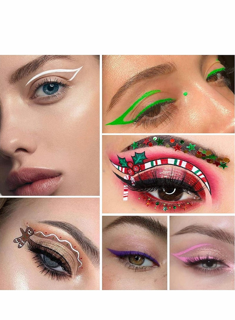 Excefore 14 Colors Matte Liquid Eyeliner Set Colorful Neon Pencil Pigmented Waterproof Smudgeproof Long Lasting Gel Eye Liner Makeup Gift Kit for Women - Image 2