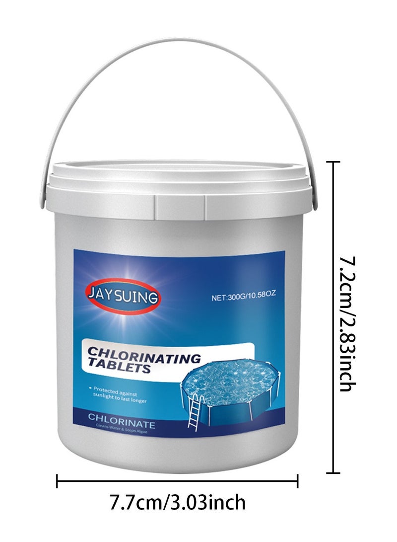 Jaysuing 300g Chlorine Tablets for Swimming Pool - Kills Algae & Bacteria, Keeps Water Crystal Clear, Easy-Use Sanitizer & Shock Treatment for Simple Maintenance - Image 2