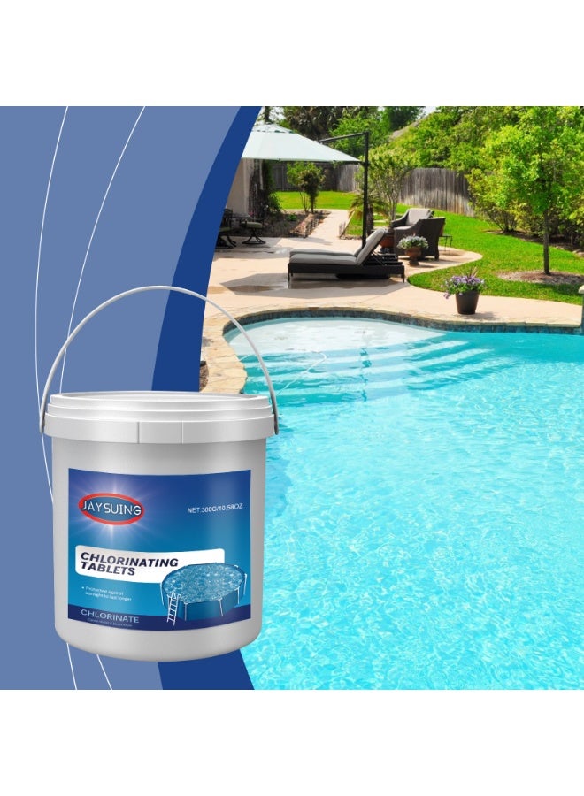 Jaysuing 300g Chlorine Tablets for Swimming Pool - Kills Algae & Bacteria, Keeps Water Crystal Clear, Easy-Use Sanitizer & Shock Treatment for Simple Maintenance - Image 3
