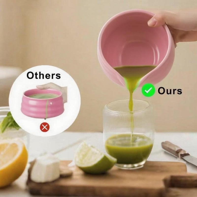 Offcute Cute Pink Matcha Bowl with Spout - Ceramic Matcha Mixing Bowl - Matcha Whisk Bowl - Matcha Tea Bowl Only - Image 2