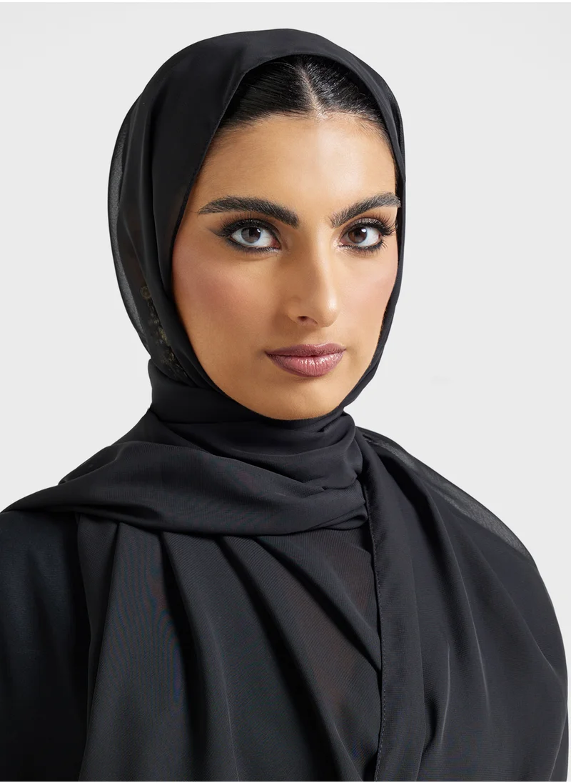 Khizana Embellished Abaya With Sheila