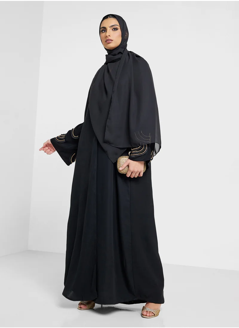 Khizana Embellished Abaya With Sheila
