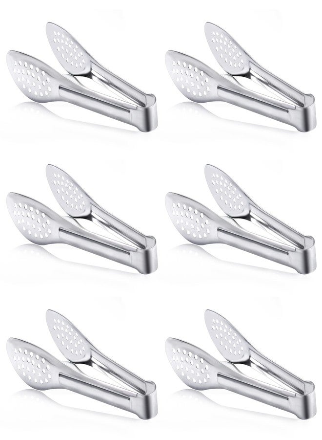 Dmoera 6 Pack Buffet Tongs,Stainless Steel Serving Tongs Serving Utensils 7Inch - Image 1