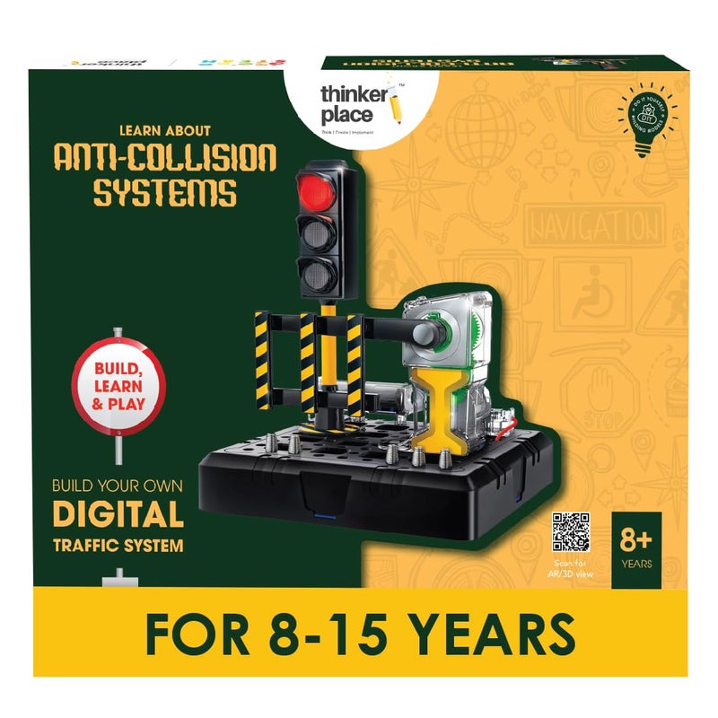 ThinkerPlace Digital Traffic System DIY Kit | Build, Learn & Play | STEM Toy for Kids Age 8+ | Explore Anti-Collision Systems with AR Experience | Fun Educational Game - Image 1
