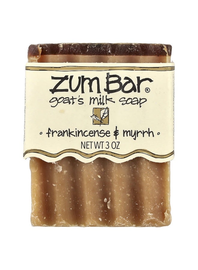 ZUM ZUM, Zum Bar®, Goat's Milk Soap, Frankincense & Myrrh, 3 oz - Image 1