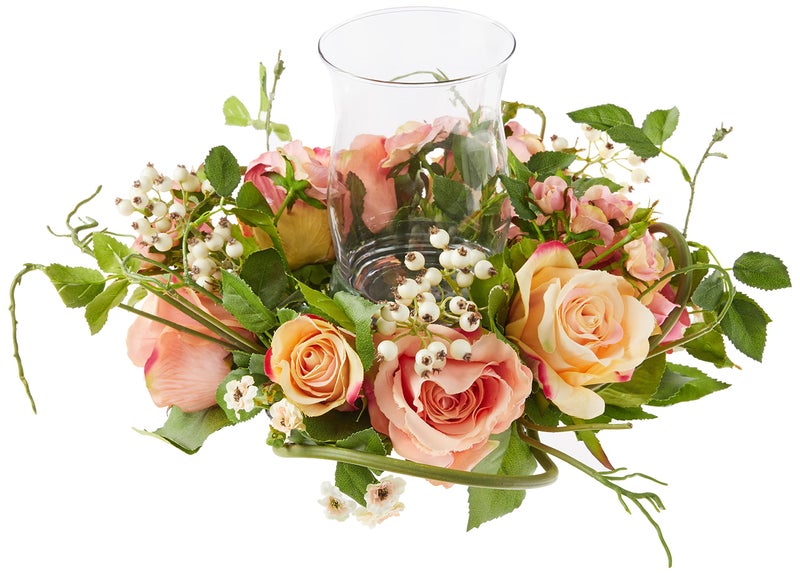 Nearly Natural Rose Candelabrum Silk Flower Arrangement - Image 1