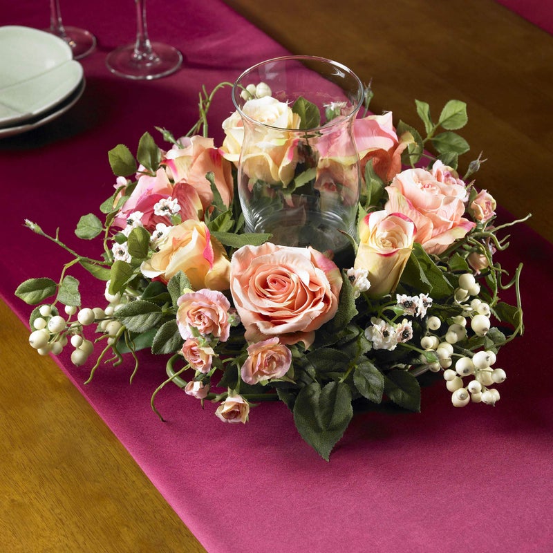 Nearly Natural Rose Candelabrum Silk Flower Arrangement - Image 3