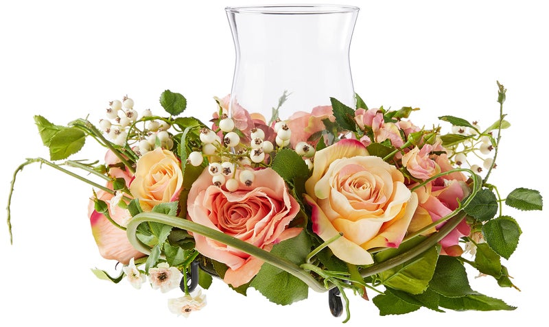Nearly Natural Rose Candelabrum Silk Flower Arrangement - Image 2