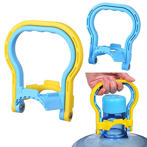 TorSor 2 Pack 5 Gallon Water Bottle Holder Purified Drinking Water Jug Caps Carrier Lift Labor Energy Saving Ergonomic Grip Handle Carrier Non-Slip Holder Lifter Heavy Duty Clip - Image 1