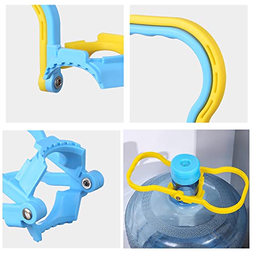 TorSor 2 Pack 5 Gallon Water Bottle Holder Purified Drinking Water Jug Caps Carrier Lift Labor Energy Saving Ergonomic Grip Handle Carrier Non-Slip Holder Lifter Heavy Duty Clip - Image 4