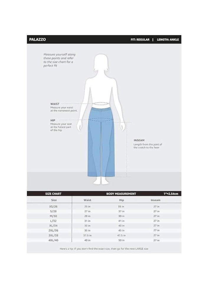 Love Bell - Love Bell Women's Cotton Palazzo Pants - Regular Fit - Elastic Waist - Wide-leg Ladies Lower - Image 1