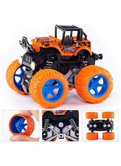بيوينتي 4 Pack Monster Truck Toys - Friction Powered Push and Go Toy Cars, Inertia Car Toy Set Stunt Toy Vehicles, Birthday Party Supplies for Boys and Girls  - Image 5